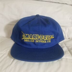 VINTAGE TRUCKER HAT NEW MADE IN USA MAXIBOLT DRILL CO 1980s